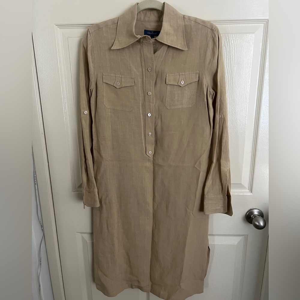 Façonnable 100% Linen Shirt Dress
